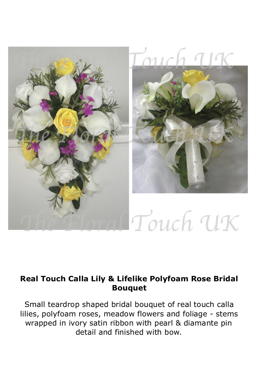 Ivory Real Touch store Rose Bridal Bouquet